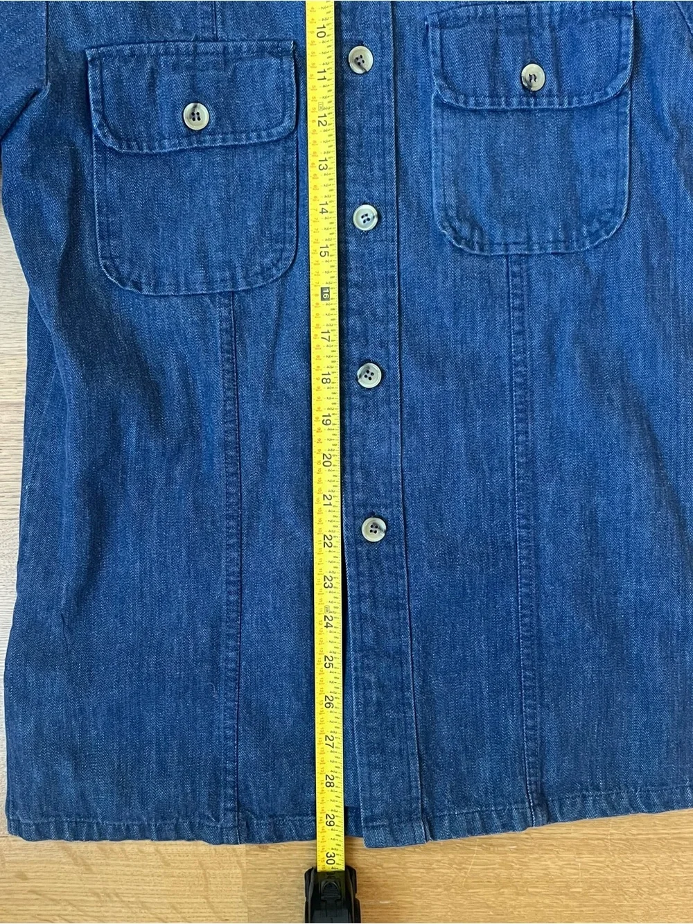 Vintage 70s Levis Panatela Signature Collection Denim Shirt Jacket Epaulets S
